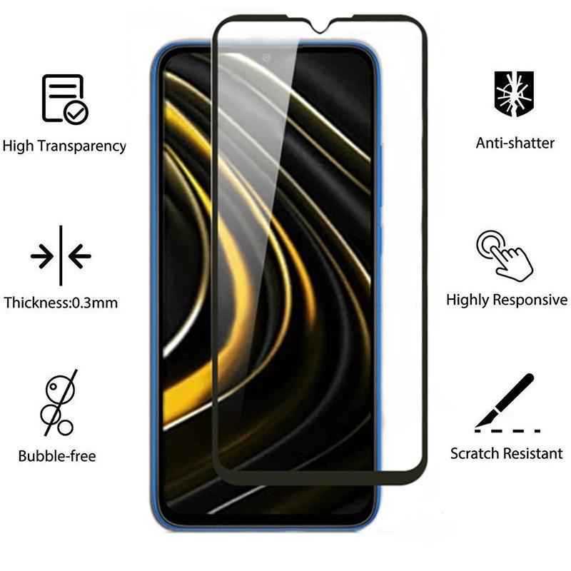 Закаленное стекло с полным покрытием для Xiaomi Poco M3, защитное стекло для экрана Xiaomi Poco X3, NFC-пленка для Xiaomi Poco M 3, защитное стекло