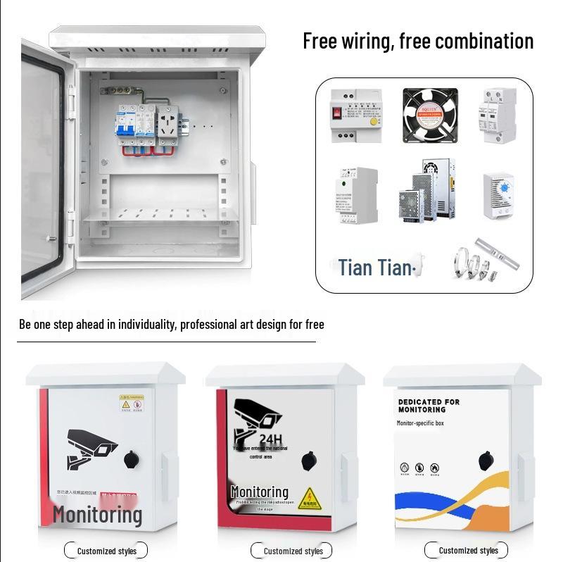 Outdoor Waterproof Surveillance Signal Light Control Box with Pole Mount