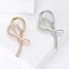 Fashion Temperament, Niche Design Sense, Diamond Ribbon Brooch, High-End Simple Atmospheric Sweater, Suit Pin