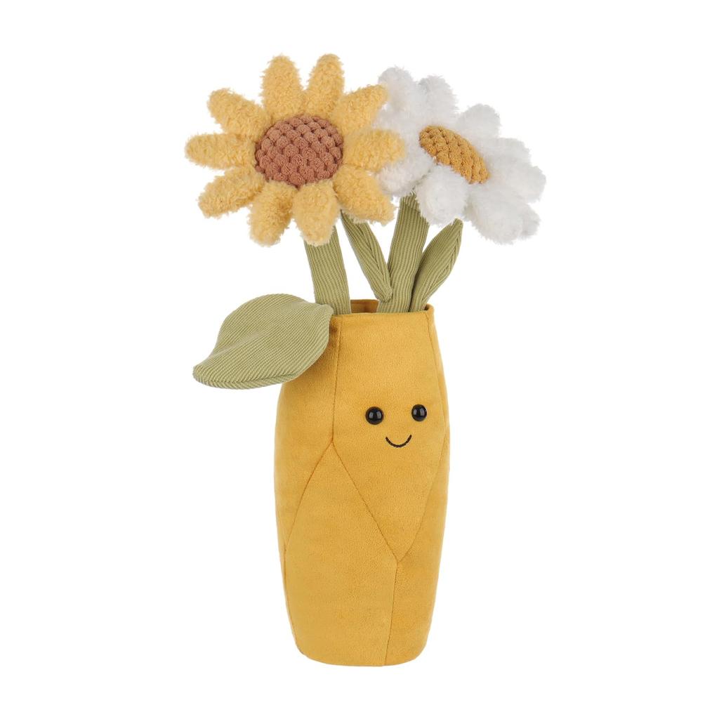 Apricot Lamb Daisy Vase Plush Soft and Cute Stuffed Animal for Babies and Plush Daisy Vase 35cm Children's Animal, Boys,