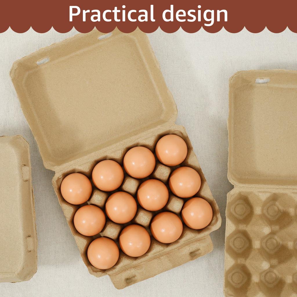 20/30 Pcs Egg Storage Box 3x4 Style Paper Pulp Empty Egg Cartons Reusable Cardboard Egg Cartons Multi-purpose Organizer for Home