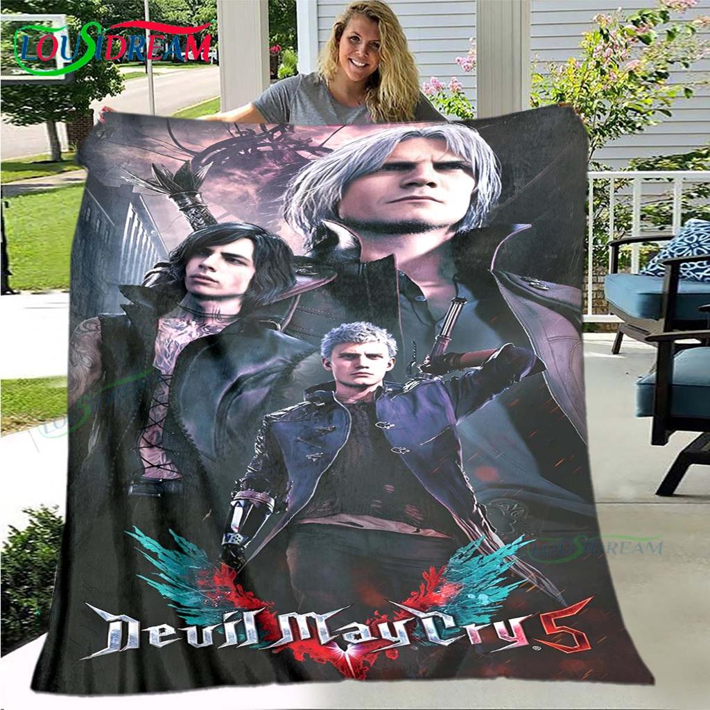 Fashion D-Devil May Cry Tapestry Game Poster Four Seasons Blanket Sofa Cover Travel Bed Plush Blanket Office Break Blanket Gift