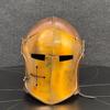 Copper Barbute Helmet with Faceplate Battle-Ready Knight Armor for SCA, LARP Medieval Warfare