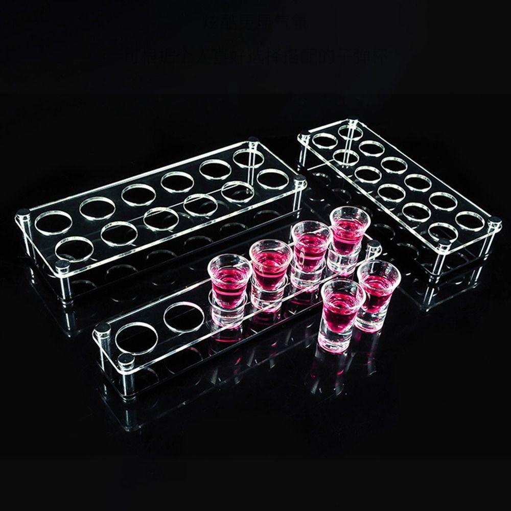Multi-slots Wine Cup Holder 32/38mm Shot Glasses Holder Supplies Shelf Cup Serving Tray  Champagne