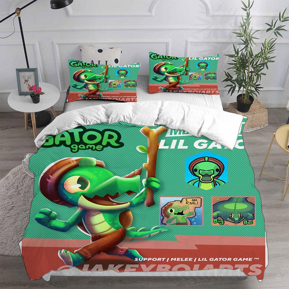 Lil Gator Game Bedding Sets Comforter Quilt Bed Cover Duvet Cover Pillow Case 2-3 Pieces Sets Kids Adult Size