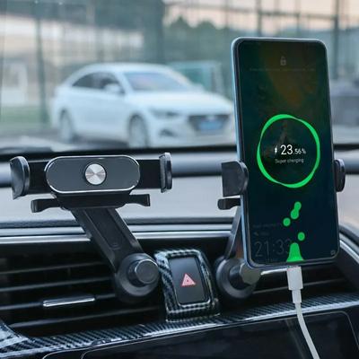 Автомобильный кронштейн для телефона, подставка для GPS-навигатора, автомобильный многофункциональный автоматический зажимной держатель для воздуховыпускного отверстия для сотового телефона 4–6,9 дюйма