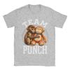 Team Punch Monkey and OranMama TShirt for Unisex Women Vintage Cotton Tees Crew Neck Short Sleeve T Shirt Summer Clothes