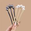 Chinese Style Beaded Three Teeth Hair Comb Elegant Retro Hairpin Daily Hanfu Cheongsam Hair Accessories