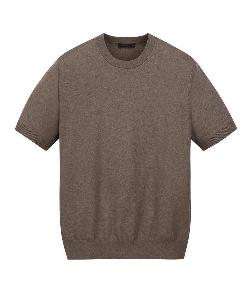 Jilseutyueoteunyuyogmaen Silky Crew Neck Knit - Brown (Jnsw6B304W2)