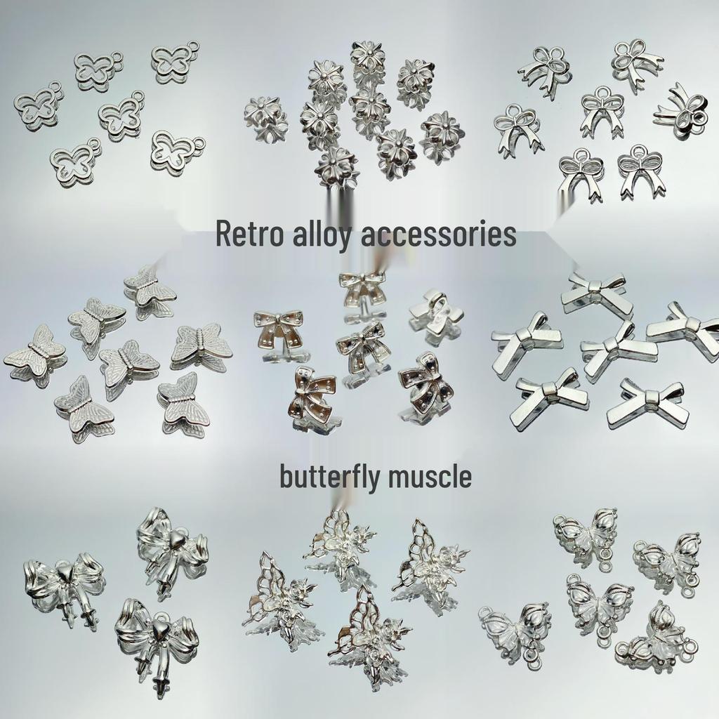 Серия «Бабочки»: Подвеска из сплава и аксессуары из рассыпных бусин для изготовления браслетов и ожерелий своими руками