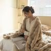 Роскошное плюшевое одеяло из кроличьего меха с коротким ворсом для офиса, дивана и кровати