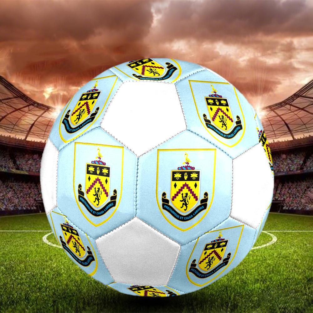 Burnley Football Club Soccer Ball, colorful, suitable for all ages, machine-stitched, PVC material, competition grade, durable and high bounce