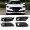 For Honda Civic    Car Front Bumper Fog Lamp Light Cover Frame Foglight Foglamp Trim Lid Bezel