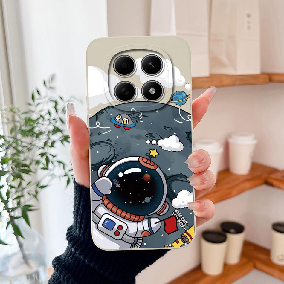 Чехол для телефона Xiaomi Redmi Note 15 Pro Plus Крутой Астронавт Funda Для Redmi Note15 Pro 4G 5G Мягкая Жидкая Силиконовая Задняя Крышка
