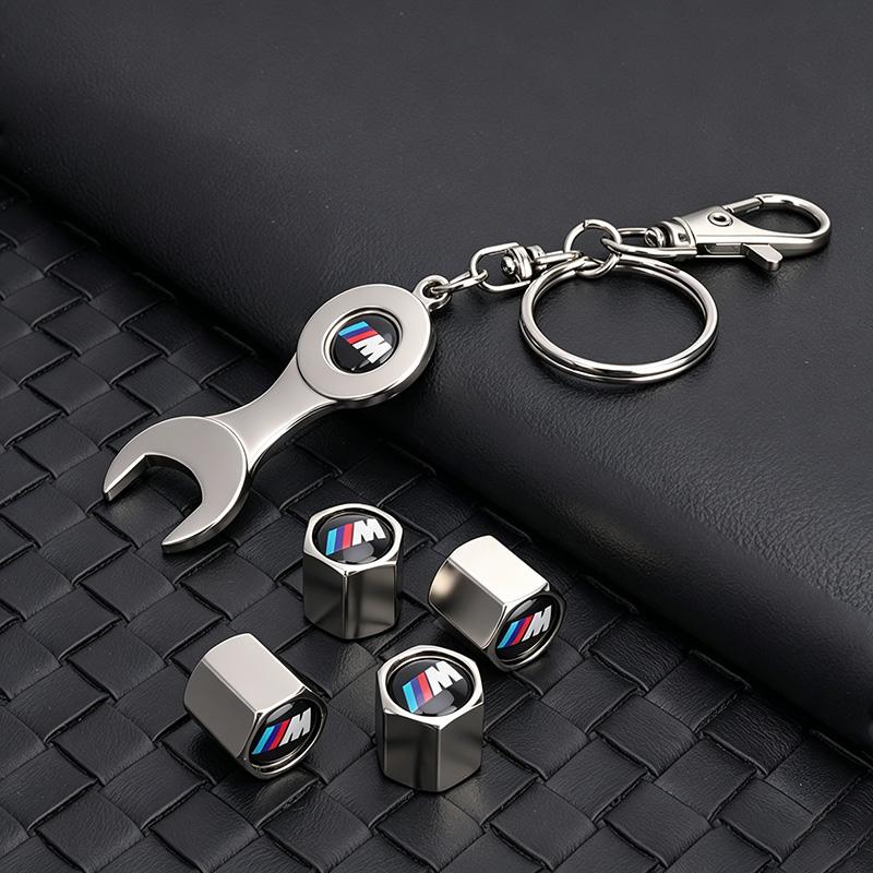 4PCS Car Wheel Tire Valve Air Caps Stem Cover Dustproof With tools For BMW M 50TH M3 M5 F30 F20 E30 E34 E36 E39 E46 E91 X1 X3 X5 HNG1