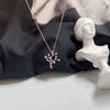 Super Fairy Cold Wind Tree Diamond Clavicle Chain Short Necklace for Women