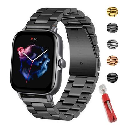 20 мм/22 мм ремешок Для Amazfit GTS/2/3/4/2e/GTS2 Mini/GTR2/2e/stratos/3/4/47 браслет для часов из нержавеющей стали correa Amazfit bip ремешок