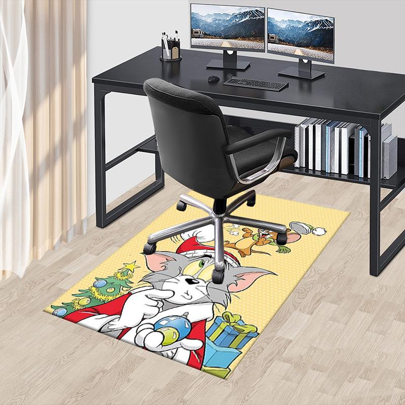 1pc Tom and Jerry Carpet, for Home & Office Decor, Desk Chair Carpet, Festive GiftL1389