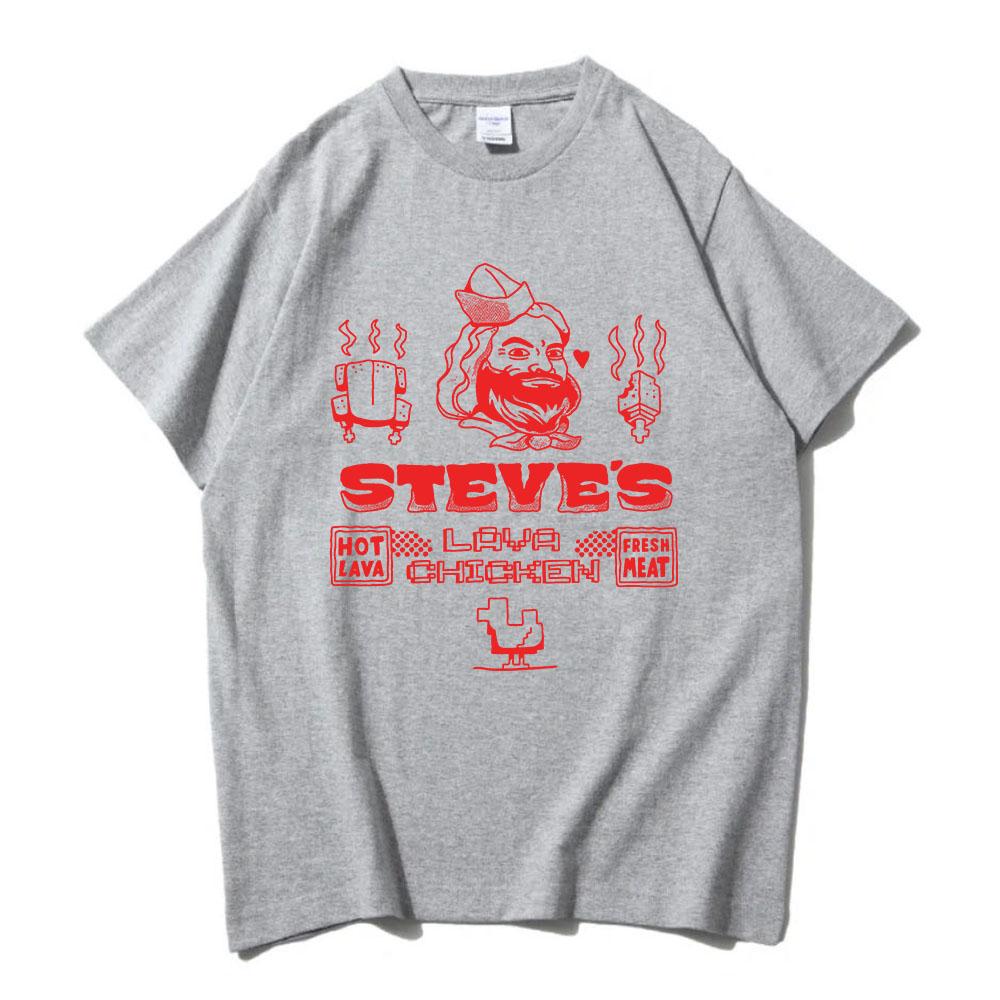 Hot Lava Chicken Jockey T-shirt Game Fashion Cartoon Graphic Tshirts Short Sleeve O-neck Cotton Soft T Shirt for Men Unisex Streetwear