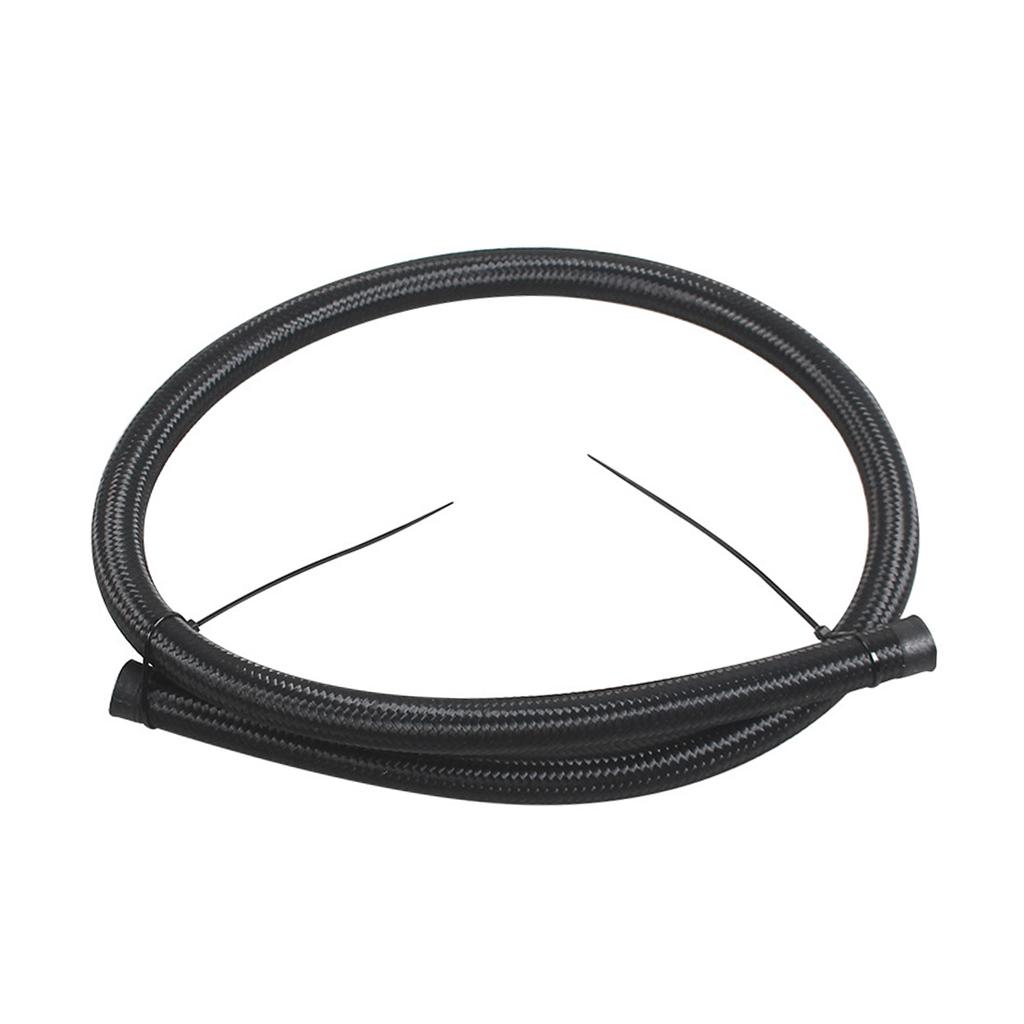 AN4 AN6 AN8 AN10 AN12 Fuel Line Hose,Nylon Braided Fuel Line Hose with Stainless Steel Mesh Reinforce Black