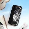 Чехол для телефона с маской Ханья для iPhone 17,16,15,14,13,12,11 Plus,Pro Max,XS,Мягкий силиконовый черный чехол