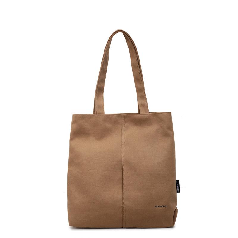 Вместительная, модная и простая одноплечевая тканевая сумка для поездок на учебу для студентов колледжей, сумка-тоут