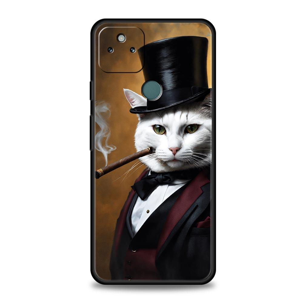 Модный Чехол-Бампер для Google Pixel 10 9 8 7 6 9A 8A 7A 6A Pro с Рисунком Курящего Котенка, Ударопрочный, Мягкий ТПУ, 10 Pro XL
