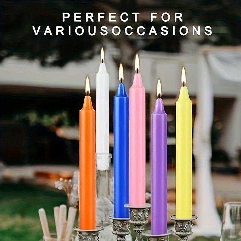 12 шт./кор. 12 цветных мини-свечей, заклинаний, восковых игр, рождественских декоративных цветных свечей на длинном стержне для ритуалов аварийного освещения 10/16 см