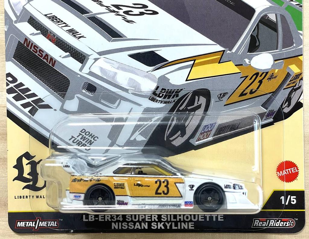 Hot Wheels 2025 Автомобильная культура Силуэт Супер Силуэт Nissan Skyline LBWK R34 Nissan LB-ER34