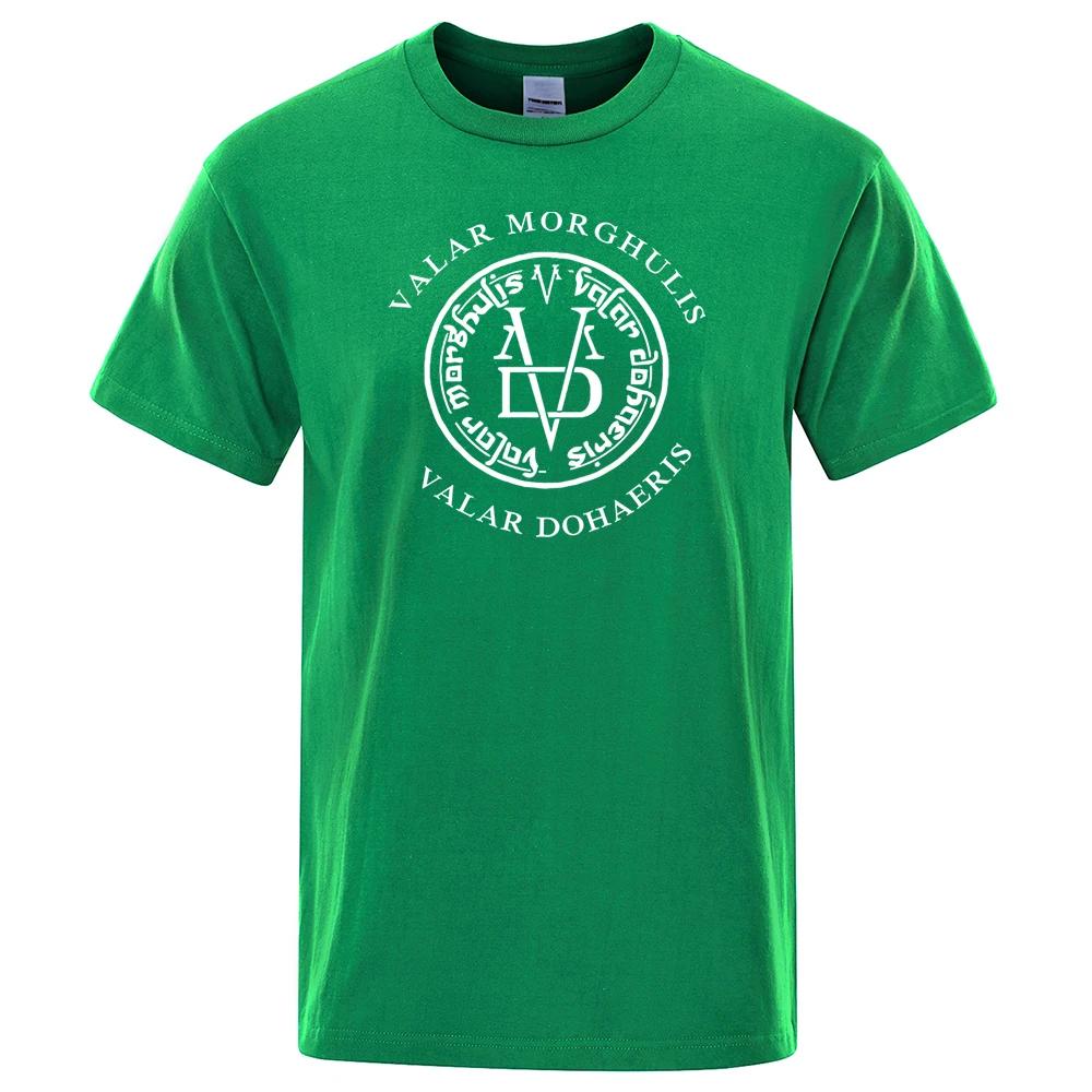 Valar Morghulis & Valar Dohaeris Tshirt Hip Hop Casual T-Shirt UnisexShort Sleeve Oversized T Shirt Casual Harajuku Tops