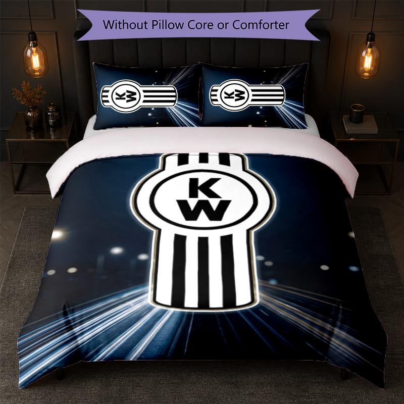 Kenworth Print 3Pcs Bedding Set Duvet Cover With Two Pillowcases Soft Bed Linen For Household Bedroom