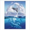 Полный 5D Diy алмазная живопись Дельфины и облака Алмазная вышивка полная вышивка крестиком домашний декор подарок ручной работы