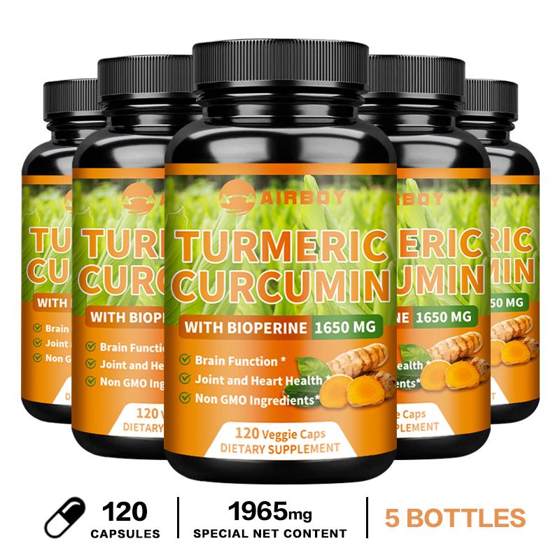Turmeric Curcumin Capsules 120 Count 1650mg — Antioxidant Support, Daily Wellness, Nutritional Support