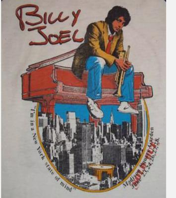 Винтажная футболка Билли Джоэл 1976 года New York State Of Mind Размеры S-5XL Белый