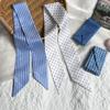 Luxury Narrow Woman Short Silk Scarf Dot Pattern Skinny Scarves Hairband Lady Small Bag Handle Ribbon Tie Kerchief Hair Strip