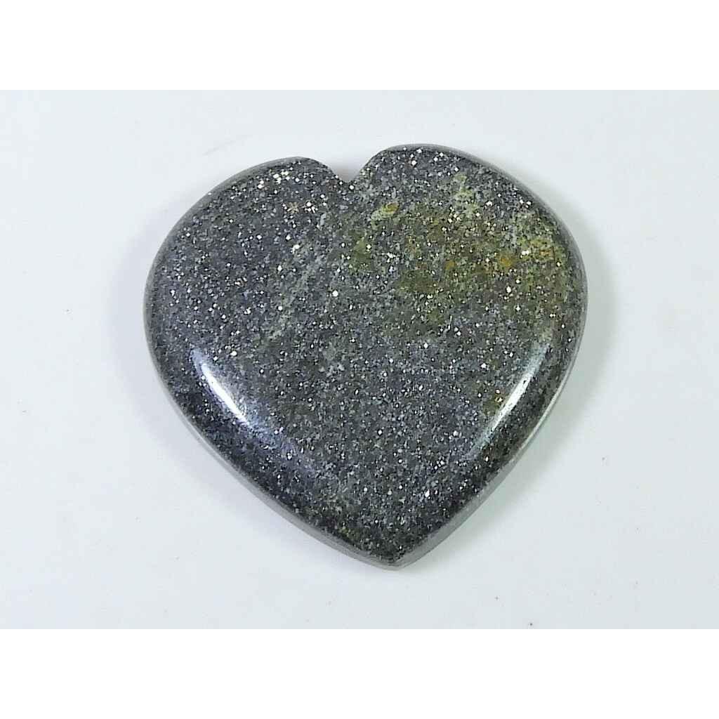 71Cts. Натуральный черный солнечный камень сердце кристалл кабошон свободный драгоценный камень 35X36MM SK-1841
