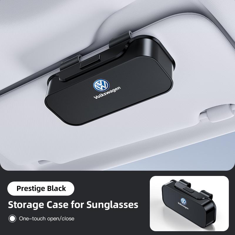 Valve Stems Caps Keychain Car Glasses Clip Sunglasses Box Sun Visor Eyeglasses Card Ticket Holder For Volkswagen VW RLine R Golf zw4