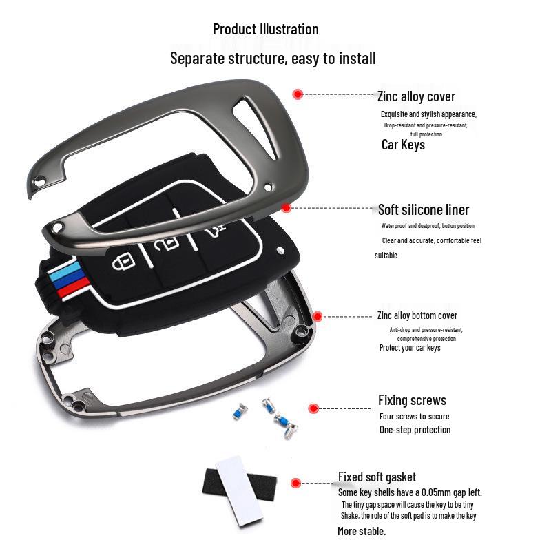 Hyundai Santa Fe Key Cover Shell for Ix45, Azera, Genesis