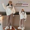 Girls' Stylish New Spring & Autumn Sweatshirt and Wide-Leg Pants Set for Kids