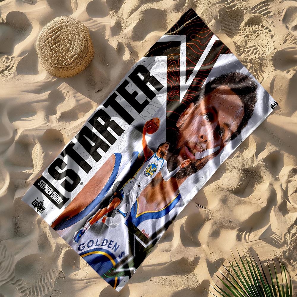 Steph Curry Star Game Out Beach Towel Super Soft & Absorbent Comfortable Lightweight Perfect for Traveling Yoga Camping and Swimming