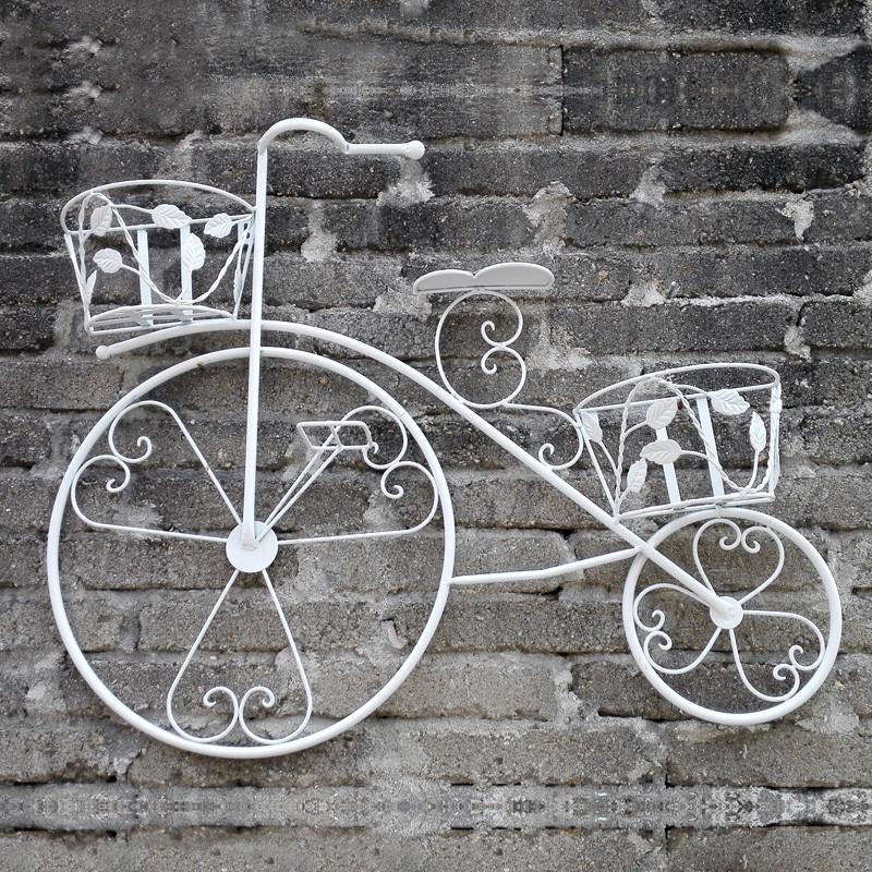 Elegant European Wrought Iron Multi-Layer Balcony & Garden Bicycle Plant Stand