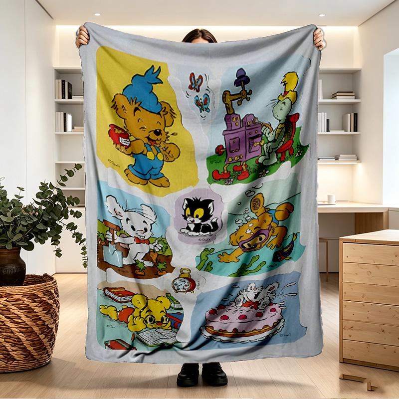 Bamse Print Blanket - Soft & Comfortable, for Bedroom, Travel, Sofa, Home Decoration - Birthday Christmas Gift for Friend