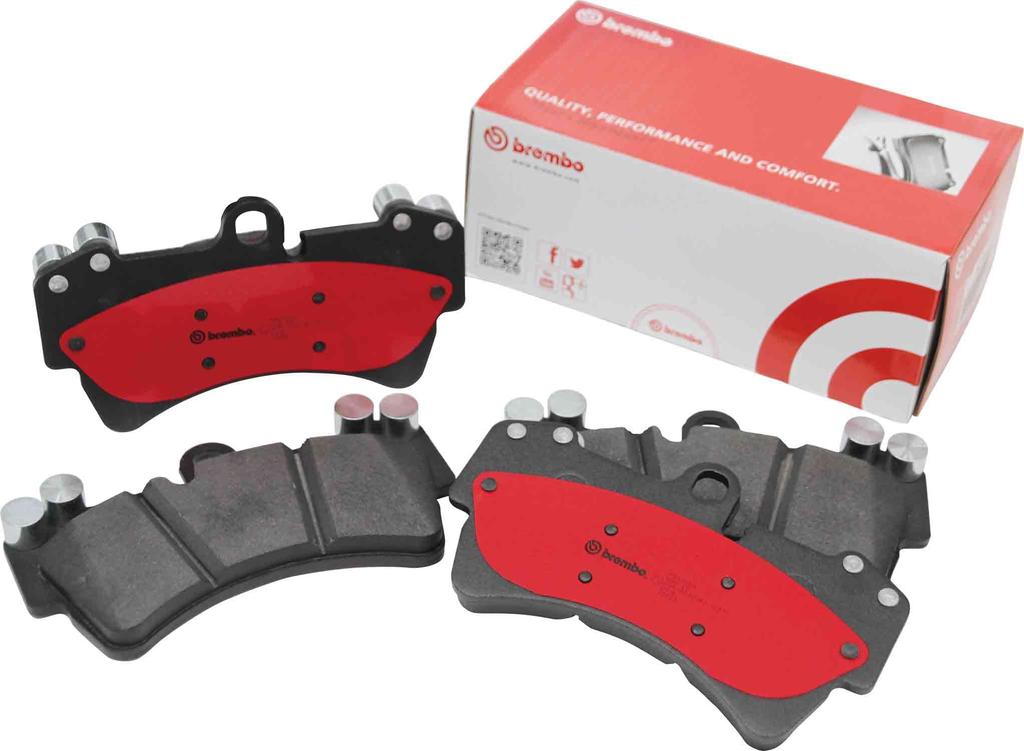 Brembo Premium Ceramic Brake Pads, Comfort-Priority Type, Front, for Honda CR-V RD4/RD5, Accord Coupe/Wagon, and Other Vehicles, Part Number: P28 042N