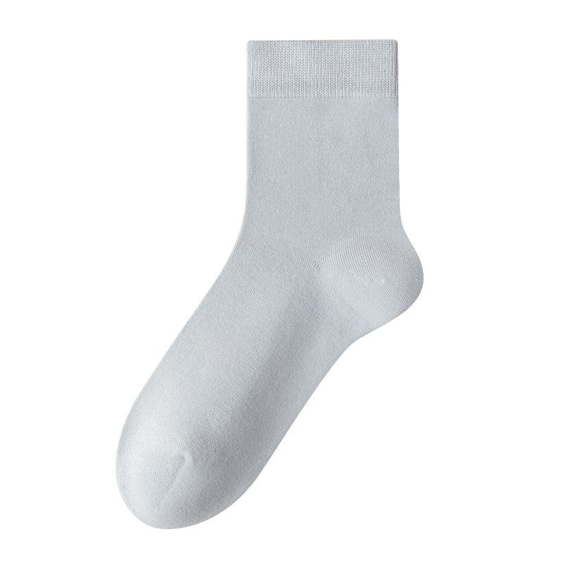 Pure Cotton Winter White Cotton Socks for Women Are Versatile and Odorless. All-cotton Mid-top Socks for Women In Autumn and Winter