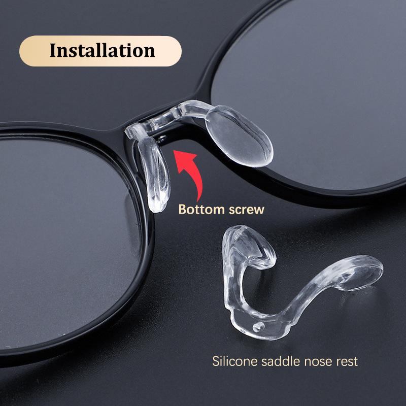 Очки-седловидные Носовые упоры Цельный зажим для переносицы Очки с противоскользящим держателем Аксессуары для очков
