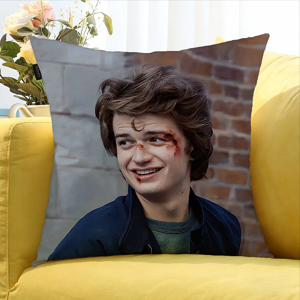 Joe Keery Stranger World Various Sizes Square Pillow Case For Car Home Bedchamber Decor