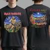 Iron Maiden The Future Past World Tour 2024 Eddie Двусторонний Графический Принт Хэви-метал Группа Уличная Одежда Футболка
