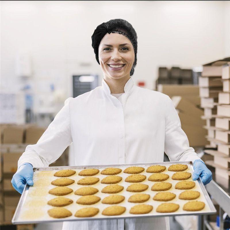 A04V Bulk 21In Hair Covers 500Pc Disposable Hair Nets Bouffant Caps Haircovers Dust Cap Hairnets For Food,Nurses Labs