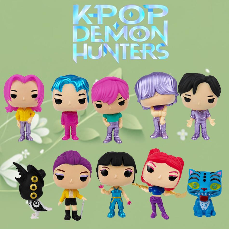 Новая фигурка KPOP Охотников на демонов в стиле чиби Rumis Miras Zoeys Tiger Игрушка для детей Статуэтки Украшение Подарок на день рождения