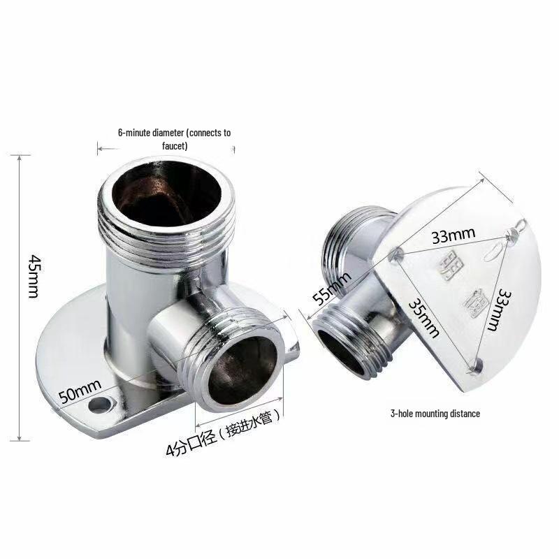 Комплект для установки душевой головки из сплава - скрытый монтаж на открытый с базовыми принадлежностями и соединителем для водопровода
